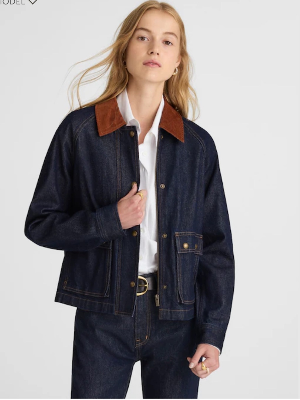 Madewell Denim Trapeze Jacket - Rinse Wash, M